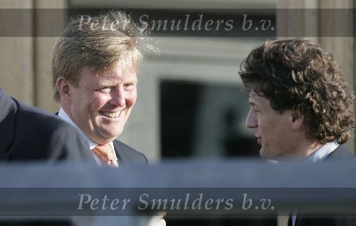 Scheveningen 9 juni 2005
Maxima  zwanger en Prins Willem Alexander bij strandtent Wij.
Feestje van Wapem.   
Peter Smulders bv