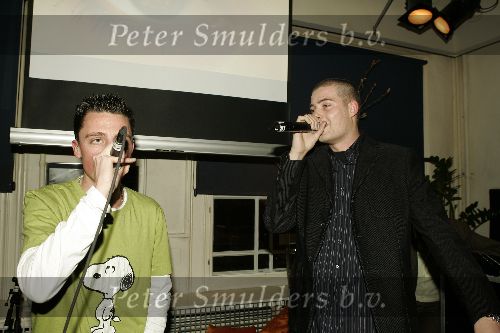 Amsterdam 1 maart 2005
Feestje van Gotcha met Georgina Verbaan.
Lange Frans en Baas B
Peter Smulders bv