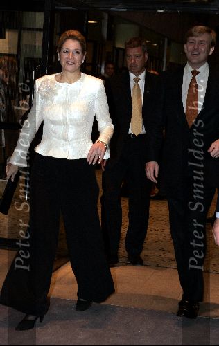 Den Haag 24 november 2004
Feest Prins Friso en Mabel Wisse Smit in danstheater.
Maxima  en Prins Willem Alexander