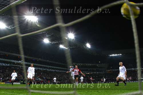 Eindhoven, 1 November 2005
PSV-AC Milaan, 4de wedstrijd  in de championsleague 
Eindstand 1-0
Jan Vennegoor of Hesselink viert feest nadat hij de bal in de netten ziet verdwijnen
© Foto Bart Bel