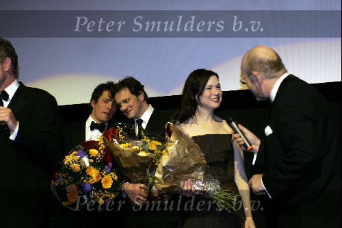 Amsterdam 8 november 2004
Premiere Bridget Jones  in tuschinski.
Renee Zellweger en Colin Firth en Hugh Grant