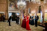 Amsterdam, 17 Juni 2026 Keizer Naruhito, keizerin Masako van Japan, Koning Willem Alexander Koningin Maxima Prinses Amalia en Prinses Ariane tijdens het staatsbanket in het Koninklijk Paleis Amsterdam. 

Naruhito brengt een driedaags staatsbezoek aan Nederland.

