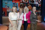 Hilversum 15 mei 2026
Marga Bult Rita v Rooij Margot v d Ven en Gemma v Eck van damesgroep Babe bij omroep Max op het mediapark .