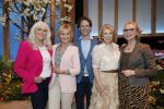 Hilversum 15 mei 2026
Marga Bult Rita v Rooij Margot v d Ven en Gemma v Eck van damesgroep Babe bij omroep Max op het mediapark .