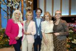 Hilversum 15 mei 2026
Marga Bult Rita v Rooij Margot v d Ven en Gemma v Eck van damesgroep Babe bij omroep Max op het mediapark .