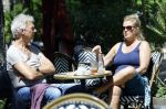 Amsterdam 16 juni 2026
Derk Bolt met een kennis op terras in Amsterdam zuid.