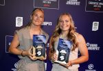 Maarssen 25 mei 2026
Voetballer van het jaar gala in de Fabrique in Maarssen . ESPN organiseert het . Desiree v Lunteren en Jaimy Ravensbergen 