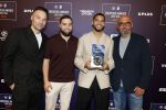 Maarssen 25 mei 2026
Ismael Saibari wordt gekozen tot beste speler van de nederlandse eredivie op het gala van ESPN in de Fabrique . Ismael met zijn management . Rechts Ali Dursun 
