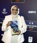 Maarssen 25 mei 2026
Ismael Saibari wordt gekozen tot beste speler van de nederlandse eredivie op het gala van ESPN in de Fabrique . Moeder 
