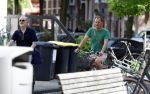 Amsterdam 29 mei 2026
Joep Onderdelinden met partner Hans op de fiets in Amsterdam zuid .