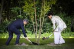 AMSTELVEEN  19 Juni 2026Keizer Nahurito, keizerin Masako van Japan tijdens een boomplant ceremonie in het Japanse Bloesempark tijdens de derde dag van het Japanse staatsbezoek aan Nederland.