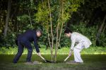 AMSTELVEEN  19 Juni 2026Keizer Nahurito, keizerin Masako van Japan tijdens een boomplant ceremonie in het Japanse Bloesempark tijdens de derde dag van het Japanse staatsbezoek aan Nederland.