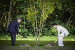 AMSTELVEEN  19 Juni 2026Keizer Nahurito, keizerin Masako van Japan tijdens een boomplant ceremonie in het Japanse Bloesempark tijdens de derde dag van het Japanse staatsbezoek aan Nederland.