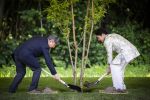 AMSTELVEEN  19 Juni 2026Keizer Nahurito, keizerin Masako van Japan tijdens een boomplant ceremonie in het Japanse Bloesempark tijdens de derde dag van het Japanse staatsbezoek aan Nederland.