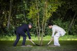 AMSTELVEEN  19 Juni 2026Keizer Nahurito, keizerin Masako van Japan tijdens een boomplant ceremonie in het Japanse Bloesempark tijdens de derde dag van het Japanse staatsbezoek aan Nederland.