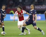 Amsterdam, 2 Mei 2026
Kompetitiewedstrijd AJAX-PSV, eindstand 2-2
Ko Itakura met Kiliann Sildillia