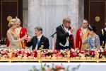Amsterdam, 17 Juni 2026 Keizer Naruhito, keizerin Masako van Japan, Koning Willem Alexander Koningin Maxima Prinses Amalia en Prinses Ariane tijdens het staatsbanket in het Koninklijk Paleis Amsterdam. 

Naruhito brengt een driedaags staatsbezoek aan Nederland.


