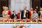 Amsterdam, 17 Juni 2026 Keizer Naruhito, keizerin Masako van Japan, Koning Willem Alexander Koningin Maxima Prinses Amalia en Prinses Ariane tijdens het staatsbanket in het Koninklijk Paleis Amsterdam. 

Naruhito brengt een driedaags staatsbezoek aan Nederland.

