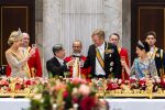Amsterdam, 17 Juni 2026 Keizer Naruhito, keizerin Masako van Japan, Koning Willem Alexander Koningin Maxima Prinses Amalia en Prinses Ariane tijdens het staatsbanket in het Koninklijk Paleis Amsterdam. 

Naruhito brengt een driedaags staatsbezoek aan Nederland.

