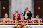 Amsterdam, 17 Juni 2026 Keizer Naruhito, keizerin Masako van Japan, Koning Willem Alexander Koningin Maxima Prinses Amalia en Prinses Ariane tijdens het staatsbanket in het Koninklijk Paleis Amsterdam. 

Naruhito brengt een driedaags staatsbezoek aan Nederland.

