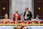 Amsterdam, 17 Juni 2026 Keizer Naruhito, keizerin Masako van Japan, Koning Willem Alexander Koningin Maxima Prinses Amalia en Prinses Ariane tijdens het staatsbanket in het Koninklijk Paleis Amsterdam. 

Naruhito brengt een driedaags staatsbezoek aan Nederland.

