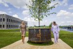 HEERENVEEN 3 juni 2026 - Koningin Maxima opent op  het Werklandschap van de Toekomst van Omrin in Ook het nieuwe circulaire zogenoemde droomkantoor van dit afvalverwerkingsbedrijf staat op het Werklandshap van de Toekomst, een duurzaam ontwikkeld bedrijventerrein dat groen en klimaatbestendig is. PATRICK VAN KATWIJK