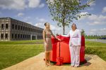 HEERENVEEN 3 juni 2026 - Koningin Maxima opent op  het Werklandschap van de Toekomst van Omrin in Ook het nieuwe circulaire zogenoemde droomkantoor van dit afvalverwerkingsbedrijf staat op het Werklandshap van de Toekomst, een duurzaam ontwikkeld bedrijventerrein dat groen en klimaatbestendig is. PATRICK VAN KATWIJK