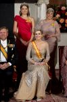 Amsterdam, 17 Juni 2026 Keizer Naruhito, keizerin Masako van Japan, Koning Willem Alexander Koningin Maxima Prinses Amalia en Prinses Ariane tijdens het staatsbanket in het Koninklijk Paleis Amsterdam. 

Naruhito brengt een driedaags staatsbezoek aan Nederland.


