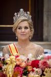 Amsterdam, 17 Juni 2026 Keizer Naruhito, keizerin Masako van Japan, Koning Willem Alexander Koningin Maxima Prinses Amalia en Prinses Ariane tijdens het staatsbanket in het Koninklijk Paleis Amsterdam. 

Naruhito brengt een driedaags staatsbezoek aan Nederland.

