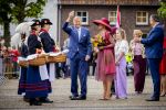 ROERMOND 19 mei 2026 Koning Willem Alexander en Koningin Maxima brengen een streekbezoek aan de gemeenten Maasgouw, Echt-Susteren, Roerdalen en Roermond. Tijdens het streekbezoek bezoekt het paar de schutterij in Wessem, Abdij Lilbosch in Echt, het smalste stukje Nederland in Illikhoven en Roermond, 19 Mei 2026. 