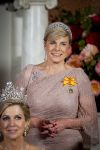 Amsterdam, 17 Juni 2026 Keizer Naruhito, keizerin Masako van Japan, Koning Willem Alexander Koningin Maxima Prinses Amalia en Prinses Ariane tijdens het staatsbanket in het Koninklijk Paleis Amsterdam. 

Naruhito brengt een driedaags staatsbezoek aan Nederland.

