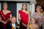 Amsterdam, 17 Juni 2026 Keizer Naruhito, keizerin Masako van Japan, Koning Willem Alexander Koningin Maxima Prinses Amalia en Prinses Ariane tijdens het staatsbanket in het Koninklijk Paleis Amsterdam. 

Naruhito brengt een driedaags staatsbezoek aan Nederland.

