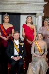 Amsterdam, 17 Juni 2026 Keizer Naruhito, keizerin Masako van Japan, Koning Willem Alexander Koningin Maxima Prinses Amalia en Prinses Ariane tijdens het staatsbanket in het Koninklijk Paleis Amsterdam. 

Naruhito brengt een driedaags staatsbezoek aan Nederland.

