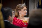 Amsterdam, 17 Juni 2026 Keizer Naruhito, keizerin Masako van Japan, Koning Willem Alexander Koningin Maxima Prinses Amalia en Prinses Ariane tijdens het staatsbanket in het Koninklijk Paleis Amsterdam. 

Naruhito brengt een driedaags staatsbezoek aan Nederland.

