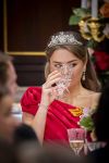 Amsterdam, 17 Juni 2026 Keizer Naruhito, keizerin Masako van Japan, Koning Willem Alexander Koningin Maxima Prinses Amalia en Prinses Ariane tijdens het staatsbanket in het Koninklijk Paleis Amsterdam. 

Naruhito brengt een driedaags staatsbezoek aan Nederland.

