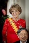 Amsterdam, 17 Juni 2026 Keizer Naruhito, keizerin Masako van Japan, Koning Willem Alexander Koningin Maxima Prinses Amalia en Prinses Ariane tijdens het staatsbanket in het Koninklijk Paleis Amsterdam. 

Naruhito brengt een driedaags staatsbezoek aan Nederland.


