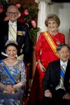 Amsterdam, 17 Juni 2026 Keizer Naruhito, keizerin Masako van Japan, Koning Willem Alexander Koningin Maxima Prinses Amalia en Prinses Ariane tijdens het staatsbanket in het Koninklijk Paleis Amsterdam. 

Naruhito brengt een driedaags staatsbezoek aan Nederland.

