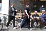 Amsterdam 29 mei 2026
Boris Dittrich en Jehoshua Rozenman op terras bij de coffee company 