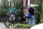 Amsterdam 29 mei 2026
Joep Onderdelinden met partner Hans op de fiets in Amsterdam zuid .