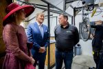 ROERMOND 19 mei 2026 Koning Willem Alexander en Koningin Maxima brengen een streekbezoek aan de gemeenten Maasgouw, Echt-Susteren, Roerdalen en Roermond. Tijdens het streekbezoek bezoekt het paar de schutterij in Wessem, Abdij Lilbosch in Echt, het smalste stukje Nederland in Illikhoven en Roermond, 19 Mei 2026. 