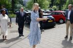 Amsterdam 9 juli 2027
Koningin Maxima op bezoek in de Bijlmer . Ze gaat ook met de fiets naar de andere locatie.