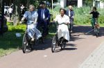 Amsterdam 9 juli 2027
Koningin Maxima op bezoek in de Bijlmer . Ze gaat ook met de fiets naar de andere locatie.