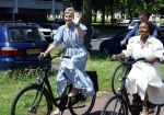 Amsterdam 9 juli 2027
Koningin Maxima op bezoek in de Bijlmer . Ze gaat ook met de fiets naar de andere locatie.