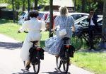 Amsterdam 9 juli 2027
Koningin Maxima op bezoek in de Bijlmer . Ze gaat ook met de fiets naar de andere locatie.