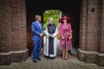 ROERMOND 19 mei 2026 Koning Willem Alexander en Koningin Maxima brengen een streekbezoek aan de gemeenten Maasgouw, Echt-Susteren, Roerdalen en Roermond. Tijdens het streekbezoek bezoekt het paar de schutterij in Wessem, Abdij Lilbosch in Echt, het smalste stukje Nederland in Illikhoven en Roermond, 19 Mei 2026. 