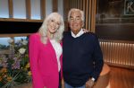 Hilversum 15 mei 2026
Marga Bult Rita v Rooij Margot v d Ven en Gemma v Eck van damesgroep Babe bij omroep Max op het mediapark . Marga Bult en partner Ludo Voeten 