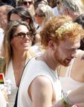 Amsterdam 1 augustus 2026
Malou Petter met haar vriend Sil v d  Wees tijdens de Gay Pride op de AVRO TROS Boot