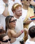 Amsterdam 1 augustus 2026
Malou Petter met haar vriend Sil v d  Wees tijdens de Gay Pride op de AVRO TROS Boot