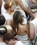 Amsterdam 1 augustus 2026
Malou Petter met haar vriend Sil v d  Wees tijdens de Gay Pride op de AVRO TROS Boot