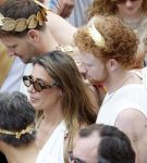 Amsterdam 1 augustus 2026
Malou Petter met haar vriend Sil v d  Wees tijdens de Gay Pride op de AVRO TROS Boot